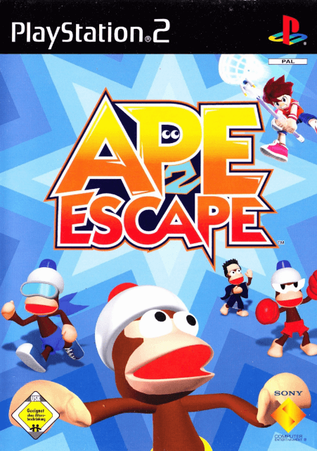 Ape Escape 2001 box art for Playstation 2